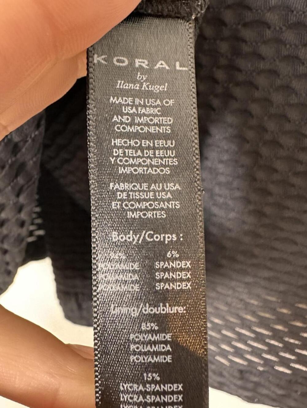 Koral Muscle Netz Black Tank Top Size Small - Picture 8 of 9